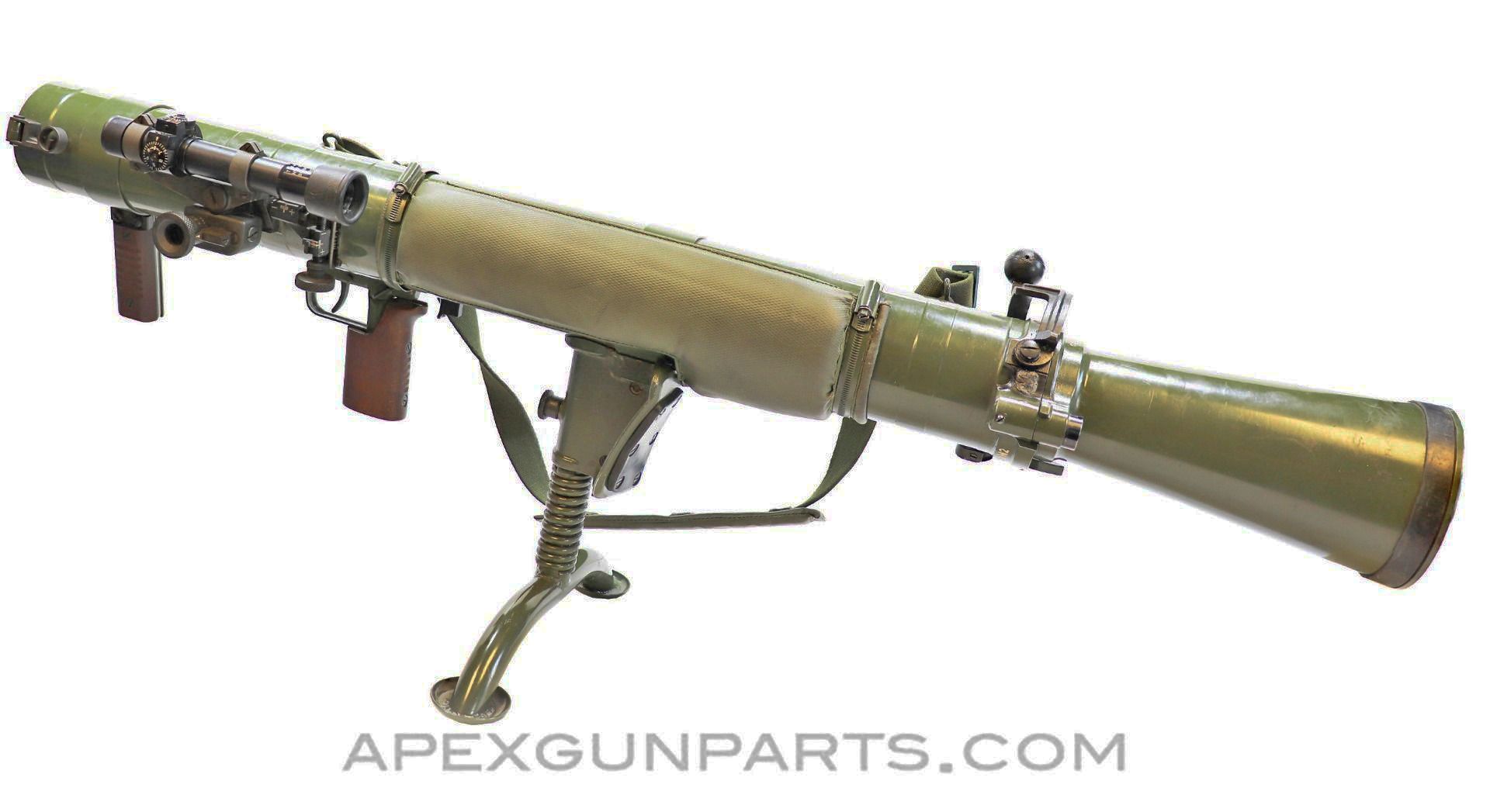 Demilled 84mm M2 Carl Gustaf Recoiless Rifle with Cleaning Kit, Optical  Sight and transport frame and cover, OD green painted