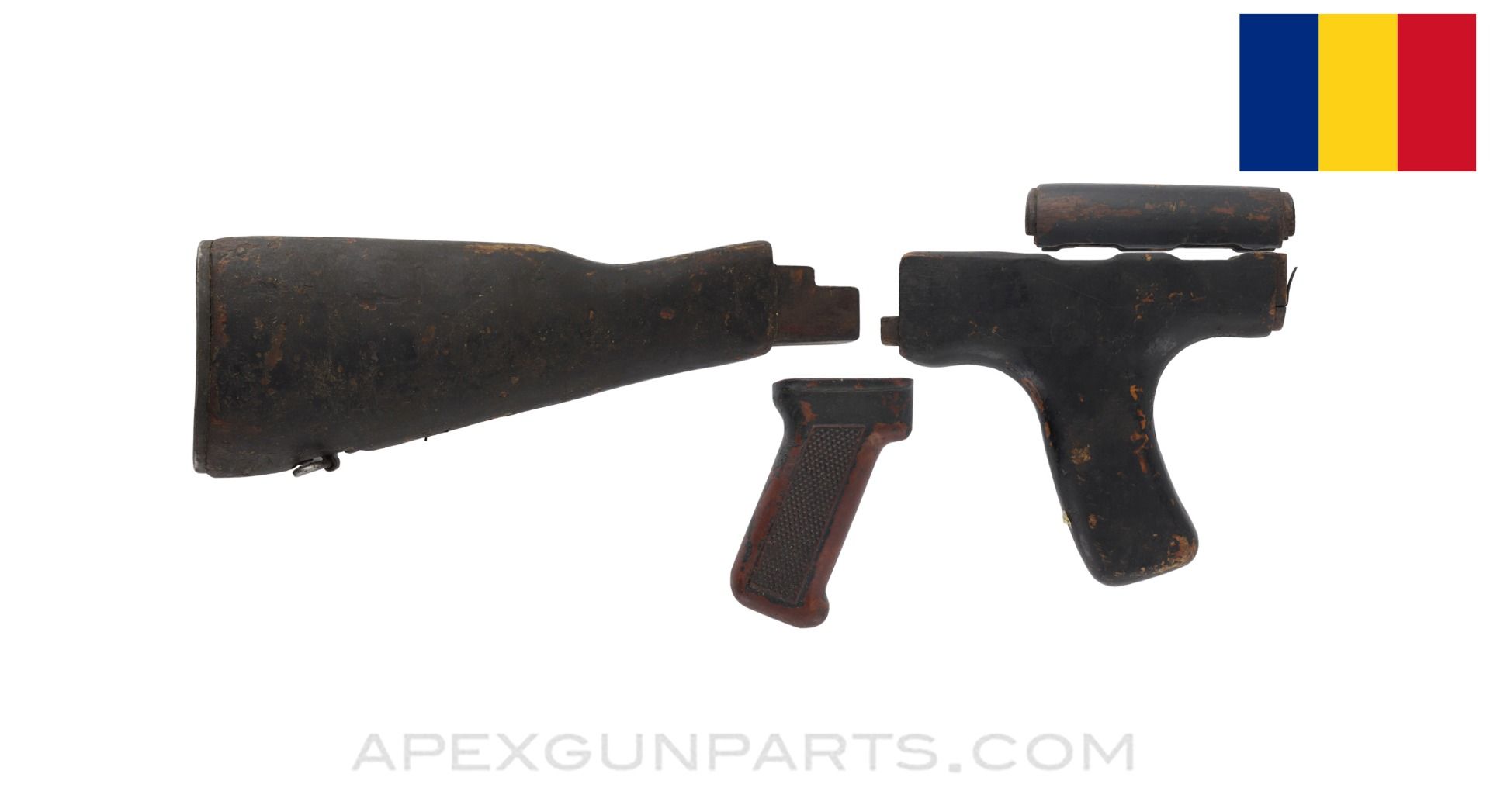 Romanian AKM Furniture Set, w/ Lower Handguard Foregrip, Balkan