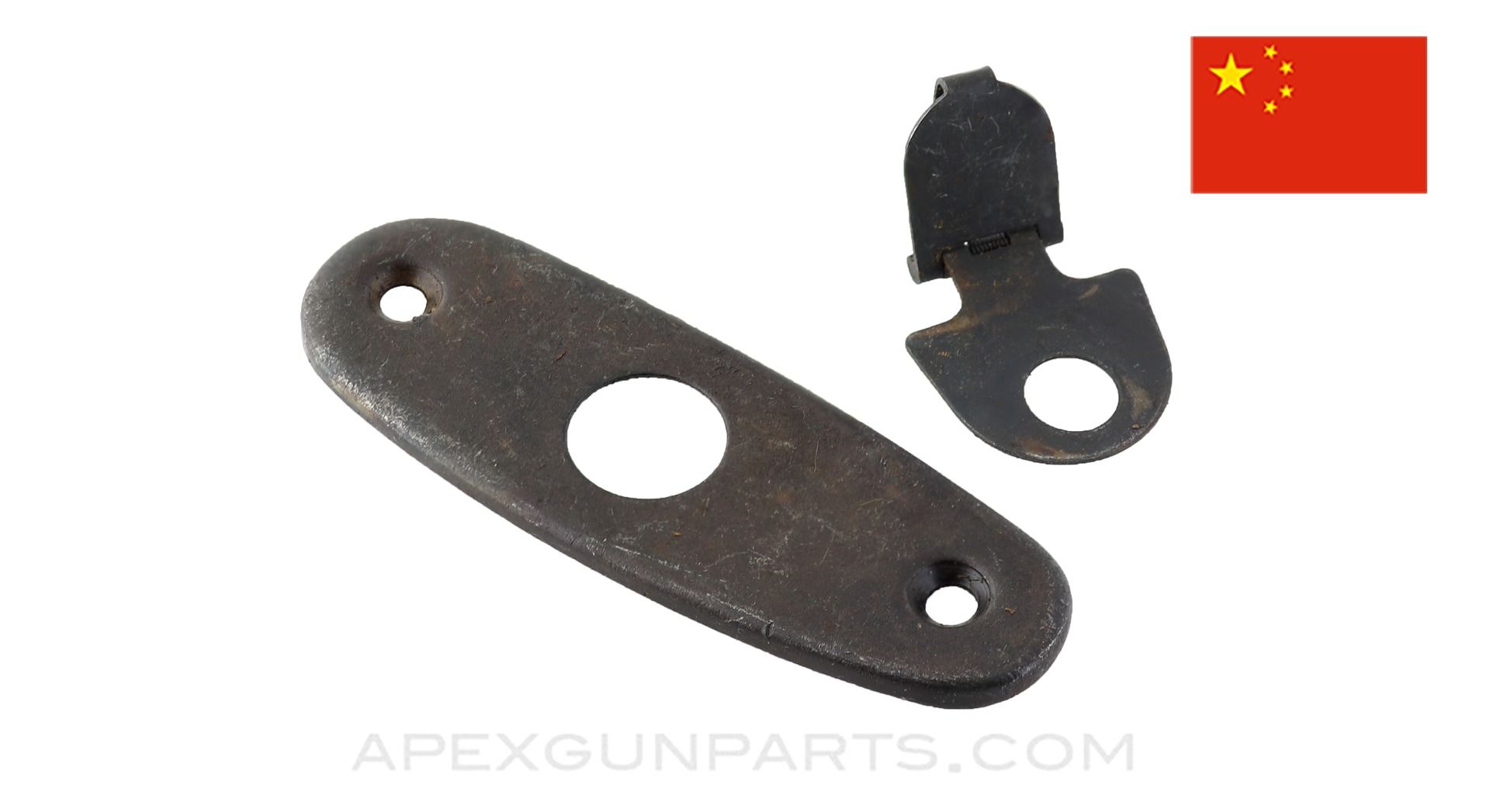 時代　極上　鉄炮　根付　15g 東S8-0429☆2F SKS Buttplate with Trap Door, Chinese *Very Good*