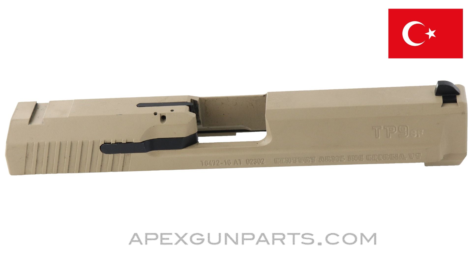 Canik TP9 SF Pistol Slide, 9x19, Desert Tan, Mostly Stripped *Good*