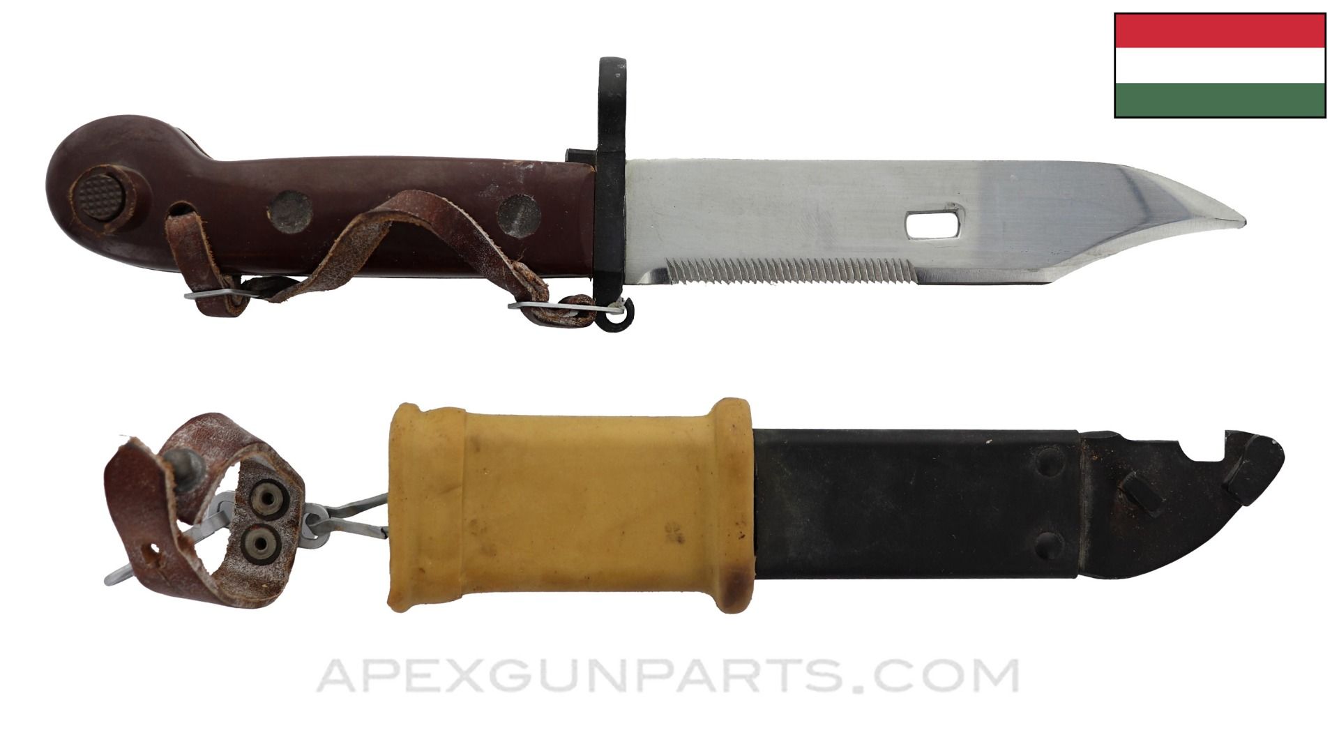 Hungarian AKM Type 1 Bayonet with Steel Scabbard *Very Good*