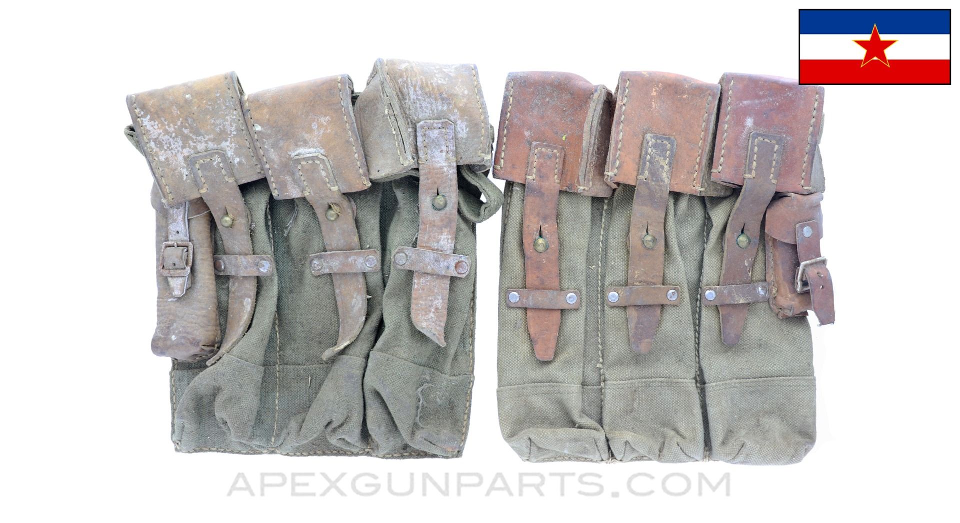MP-43 / MP-44 / Stg-44 Sturmgewehr Magazine Pouch Set, 3-Cell
