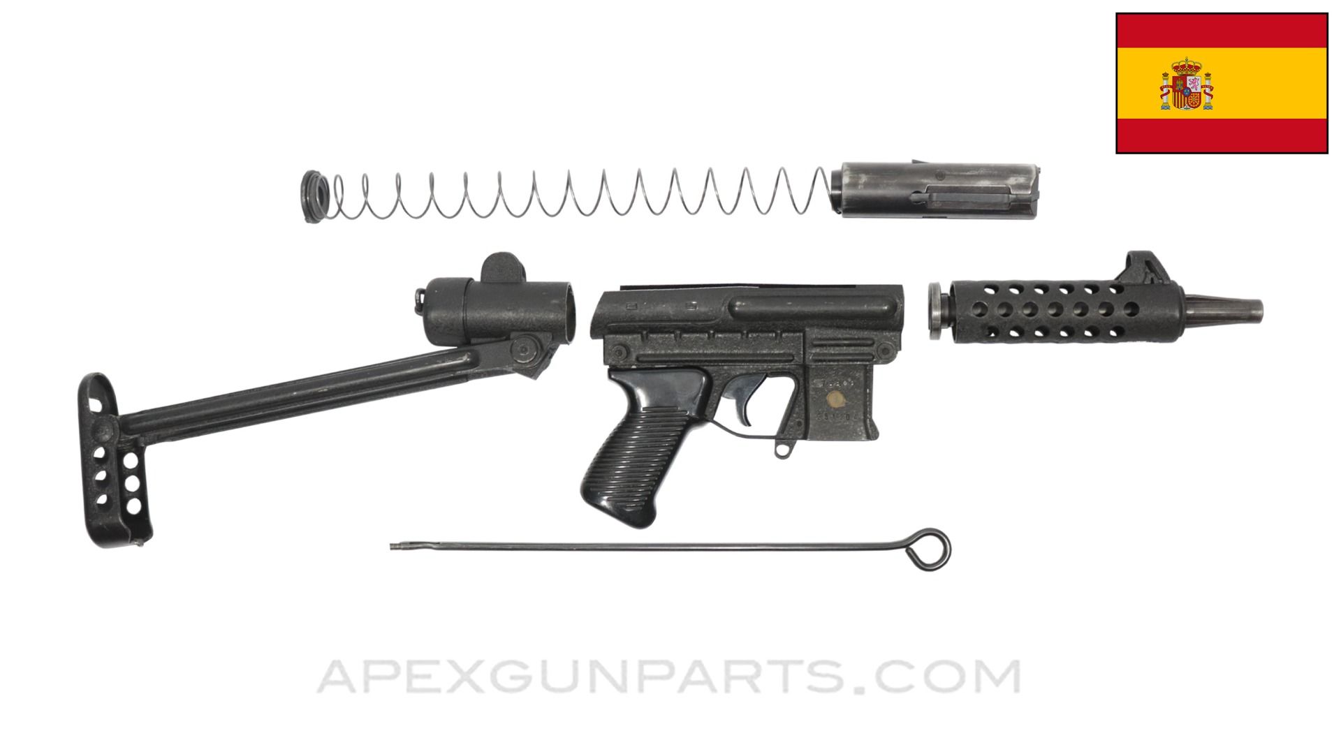 STAR Z-70B Complete Parts Kit with live 8 inch barrel, 9X19 NATO