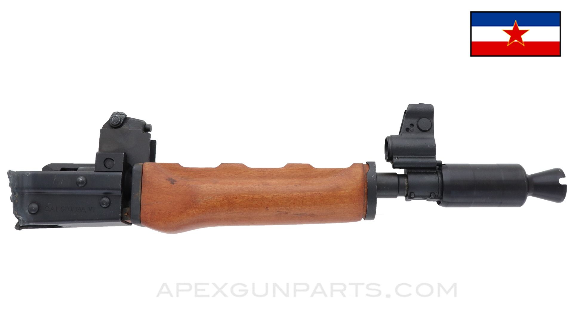 Zastava M85 AK populated pistol barrel assembly with flash hider