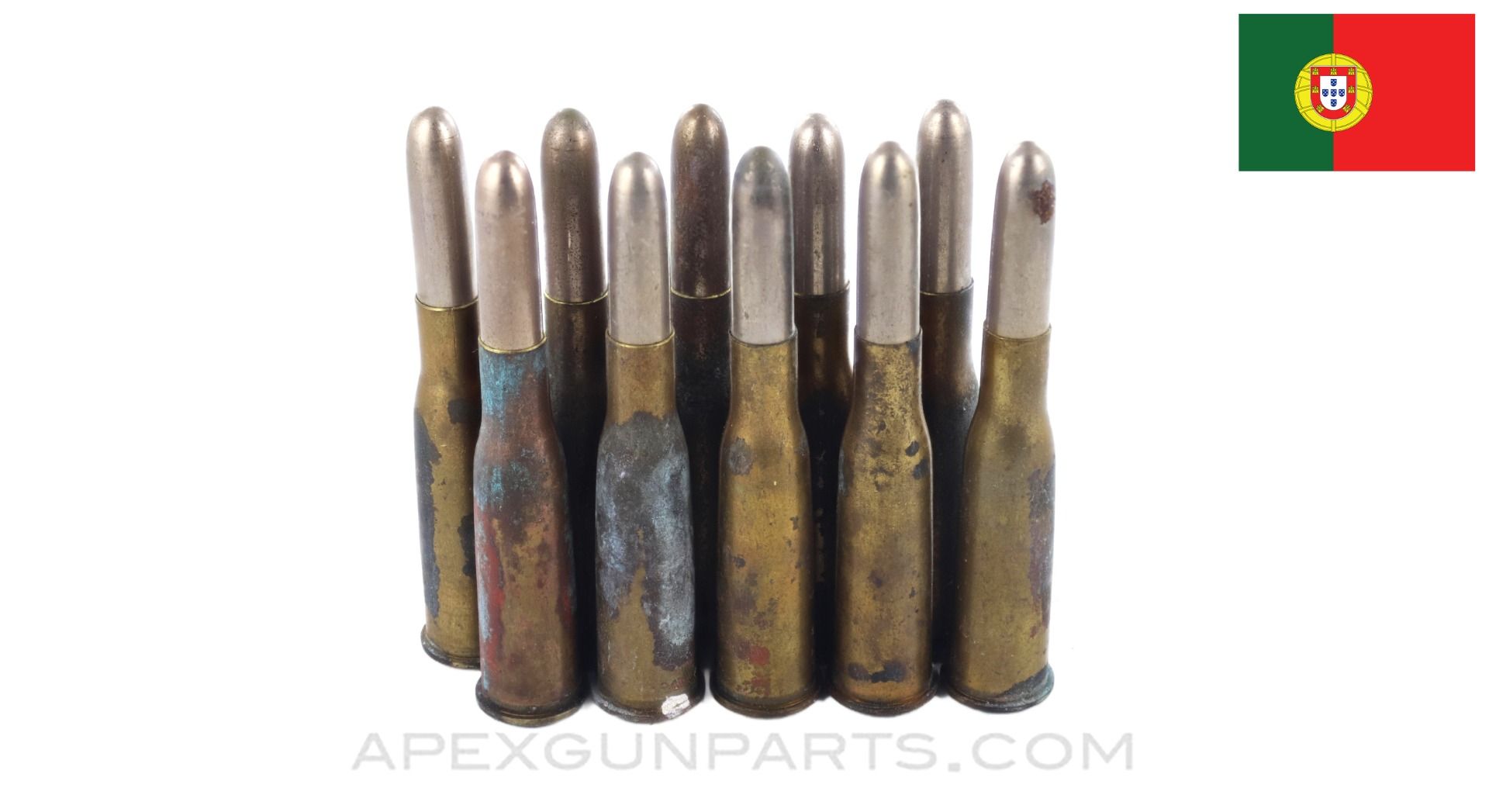 8x56mm (Rifle) Kropatschek, Portuguese Surplus, Mixed Headstamps
