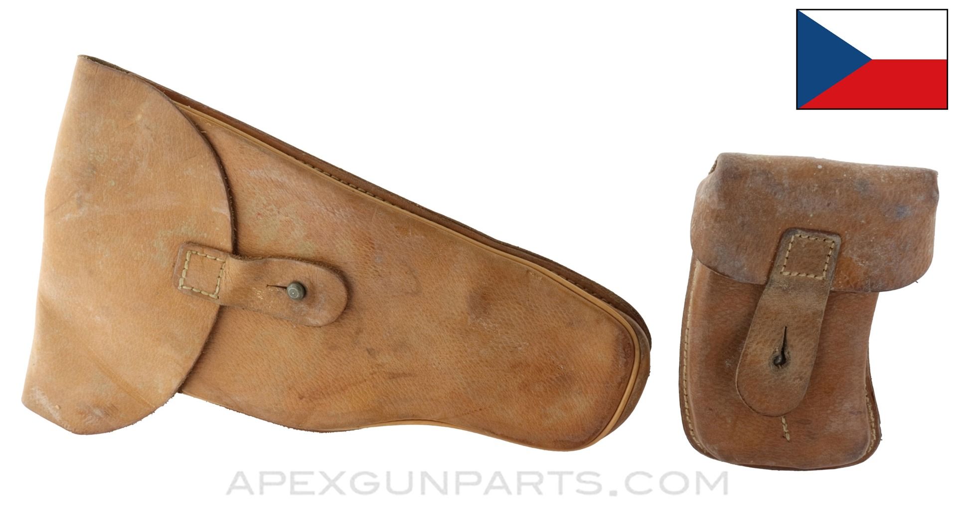 Czech VZ-61 Skorpion SMG Pouch Set, 1 Magazine Pouch & 1 Holster
