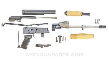 US Made BFT47 / AK47 Pistol Project Parts Kit w/ Barreled Trunnion, 12.5", No Combo Block, 7.62x39 *Very Good*
