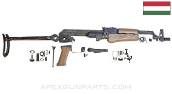 Hungarian AK-63D AMMS Under Folder Parts Kit, Painted Furniture, w/ Wood Grip, 7.62x39, *Very Good*