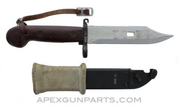 Romanian AK-47 Bayonet & Scabbard, w/ Rubber Insulator, Type 2, *Good* 