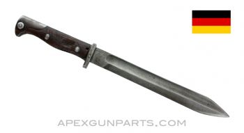 German Mauser Bayonet, Waffenbrik 98/05 NA, Turkish Import, Shortened Blade, Modified Guard, *Fair*