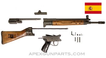CETME Model C Rifle Parts Kit, 17.5" Barrel, Wood Furniture, 7.62 NATO / .308 *Very Good* 