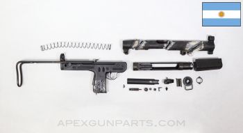 FMK-3 SMG Parts Kit w/ Cut Receiver, Collapsible Wire Stock, Matching, Argentina, 9mm *Good* 
