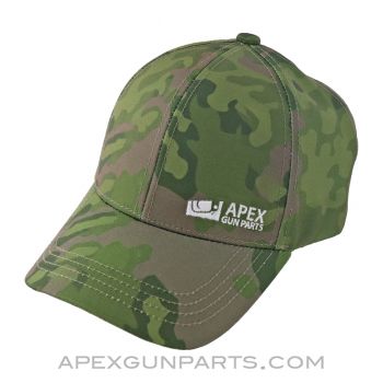 APEX Retro Snapback Cap, German "Partizan" Green Camouflage Pattern *NEW* 