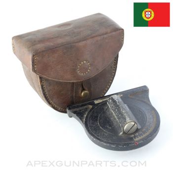 Gunners Quadrant w/ Leather Case, Portuguese *Good*
