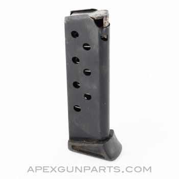 Walther PPK/s Magazine, 7rd, w/ Finger Ext, Blued, Factory, Post-War, 7.65/.32 ACP *Good*