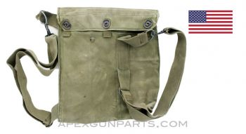 U.S. M25A1 Gas Mask Field Bag, OD Green Canvas, *Good* 
