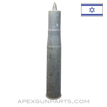 Israeli 105mm Projectile, TPDS-T, 33", Inert Trainer, Green *Good w/Missing Tip* 