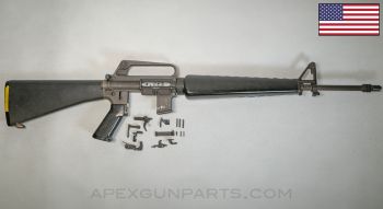 Colt Armalite Model 01 AR15 / M16A1 Parts Kit, 20" Barrel, Triangle Handguards, A2 Stock, 5.56 *Good*