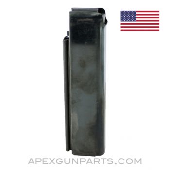 Thompson SMG Magazine, 20rd, .45 ACP, Blued, Auto Ordnance REVERSE Stamping, WWII *Excellent* 