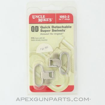 Uncle Mike&#039;s QD Sling Swivels, For 1&quot; Slings, Stainless, 1093-2 *NEW*