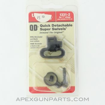 Uncle Mike's QD Sling Swivels, Winchester & Marlin Lever Actions, For 1" Slings, 1331-2 *NEW*