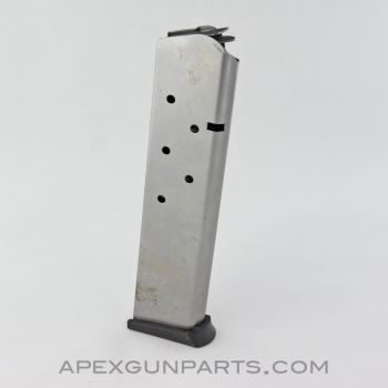 1911 Magazine, 10rd, Stainless, w/ Baseplate Pad, Chip McCormick Shooting Star, .45 Auto *Good*