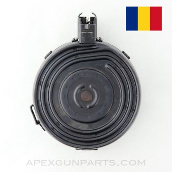 AK-47 75rd Project Drum Magazine, Chinese Designed, Back Loading, Romanian Made, 7.62x39, *As-Is*