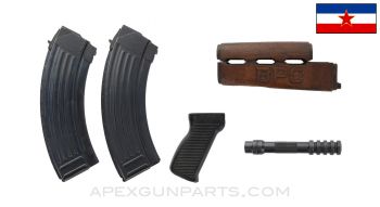 Collector's Yugo M70 "BPC" Trench Art Handguard Set, w/ 2 Magazines, Pistol Grip & Grenade Spigot, 30rd, 7.62x39, *Very Good*