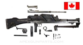BREN Mk1m Parts Kit With Torch Cut Receiver Pieces, MK1 Butt and Slide, Bipod, Broken Pistol Grip, .303 British *Good* 