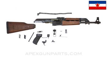 Yugoslavian M64 Wood Stock Parts Kit w/Populated Barrel in Front Receiver Section, 7.62x39 *Very Good* 
