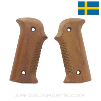Swedish M1937 BAR Pistol Grip Halves, L & R, Wood *Very Good* 