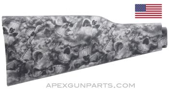 PAP M70 Buttstock, Skull Pattern, No Buttplate, U.S. Made, Nylon *Excellent*