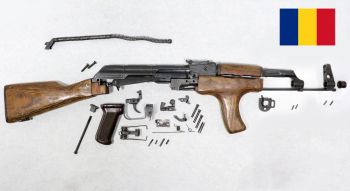 Romanian M63 Parts Kit, Wood Stock & Forward Grip, Matching, 1973 Dated, 7.62x39 *Good* 