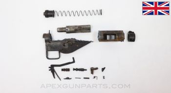 STEN MK 3 SMG Parts Set, Torch Nicked FCG Tabs, No Stock, 9mm Luger *Good* 