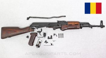 Romanian M63 AKM Parts Kit, 1964, Laminated Wood Stock and Lower Handguard, 7.62X39 *Very Good*