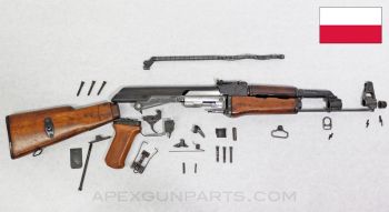 Polish KbK GN 60 Parts Kit, Solid Wood Grip & Stock, Markings on Stock, 7.62X39 *Very Good*