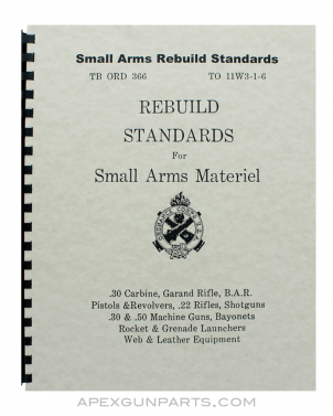 U.S. Ordnance Rebuild Standards Manual, Small Arms Materiel, Reprint of Original, Paperback, *NEW* 