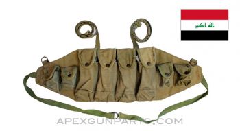 Iraqi AK-47 Chest Rig, OD Green Canvas, *Very Good*