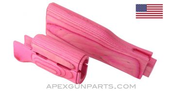 AK-47 Stock Set for Double Rear Tang Receiver , Pink, Laminated, No Hardware *NOS* US 922(r) Compliant Parts