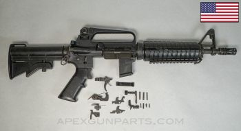 M16A2 Commando Parts Kit, Carry Handle Upper, 10.5" Barrel, 3-Round Burst .223/5.56 *Very Good*
