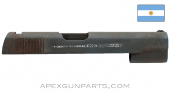 Argentine 1911A1 Pistol Slide, Stripped, COLT Marking, .45 ACP *Good* 
