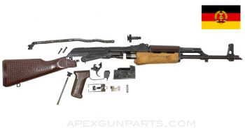 East German AK-47 MPi-KM Parts Kit w/ ORIGINAL Chrome Lined Populated Barrel, Pebble Stock, Sanitized, 7.62X39 *Good* 