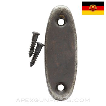 East German AKM Buttplate, w/ Mount Screws *Good*