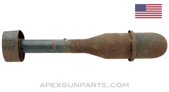 M11A3 Inert Trainer Rifle Grenade, WWII, Steel *Good / Rusty*