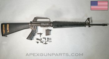 Colt Armalite Model 01 AR15 / M16A1 Parts Kit, 20" Barrel, Triangle Handguards, A2 Stock & Pistol Grip, .223mm *Good*