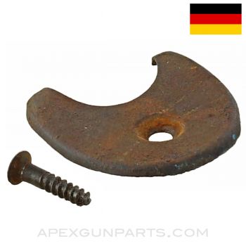 German K98k Mauser Kriegsmodell Stock Nose Cap, w/ Screw *Good*