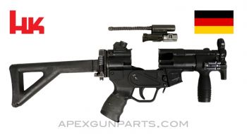 H&K MP5K Parts Kit, 5.5" BBL, 3 Position Lower (S, E, F), Folding Stock, Vertical Grip, 9mm, *Very Good* 
