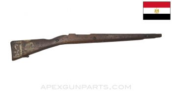 Egyptian Carcano M91/24 Carbine Stock, 33", w/ Buttplate & Sling Swivel, Cracked, Wood *Fair*