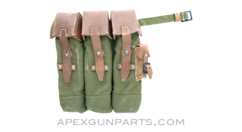 MP-44 Magazine Pouch, Left Side, Reproduction, Green Canvas *Good* 