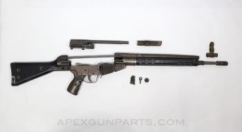 HK G3 Parts Kit w/Factory Barrel and Trunnion, Select Fire Grip, Black Polymer Stock 7.62x51 NATO *Good* 